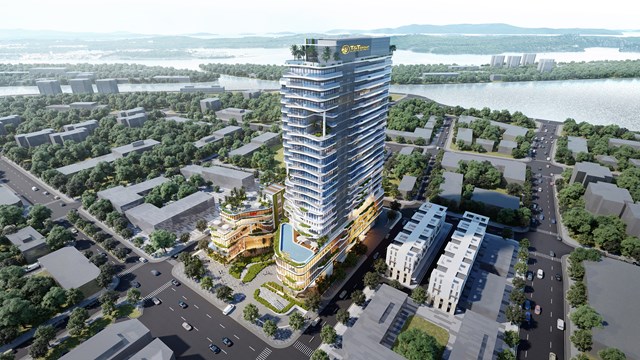 Phối cảnh dự &aacute;n Khu trung t&acirc;m dịch vụ, thương mại v&agrave; nh&agrave; ở T&amp;T Sa Đ&eacute;c