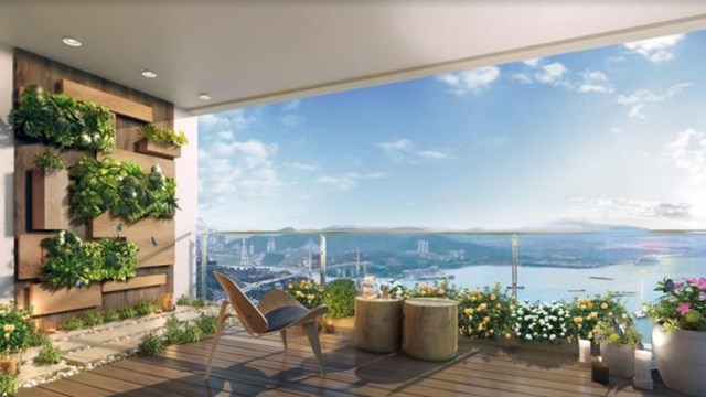 Căn hộ "hai mặt tiền" với đa tầm nh&igrave;n rộng khắp, nhiều mặt tho&aacute;ng &nbsp;