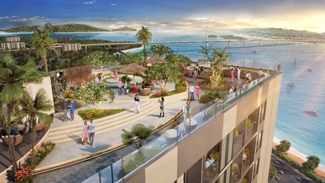 Sky Garden tr&ecirc;n tầng cao nhất dự &aacute;n The Ruby Hạ Long l&agrave; điểm đến thư gi&atilde;n cho cư d&acirc;n &nbsp;