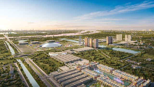 Sự xuất hiện của c&aacute;c c&ocirc;ng tr&igrave;nh biểu tượng kh&ocirc;ng chỉ n&acirc;ng tầm diện mạo khu vực, m&agrave; c&ograve;nmở ra cơ hội giao thương quốc tế ngay tại cửa ng&otilde; ph&iacute;a Đ&ocirc;ng H&agrave; Nội. &nbsp;
