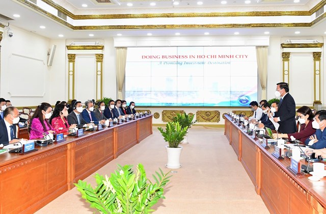 L&atilde;nh đạo TP HCM gặp c&aacute;c nh&agrave; đầu tư Vạn Thịnh Ph&aacute;t, Orix, CK Asset