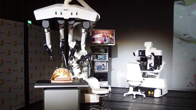 Robot phẫu thuật&nbsp;từ xa Hinotori.(Nguồn: Seisanzai)