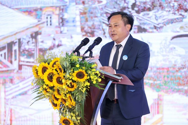 &Ocirc;ng Lương Trọng Quỳnh - Ph&oacute; Chủ tịch UBND tỉnh Lạng Sơn ph&aacute;t biểu tại lễ khởi c&ocirc;ng.