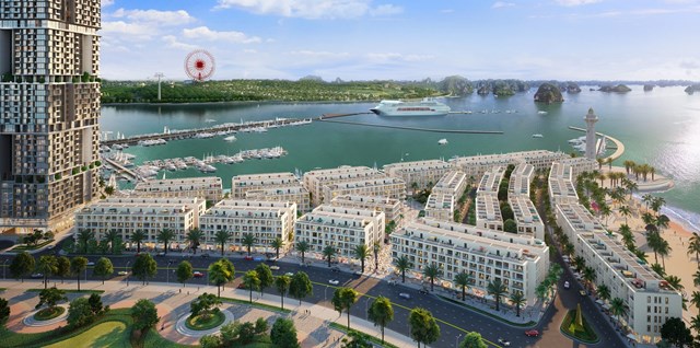 Shophouse Sun Marina Plaza b&ecirc;n Vịnh Du thuyền.