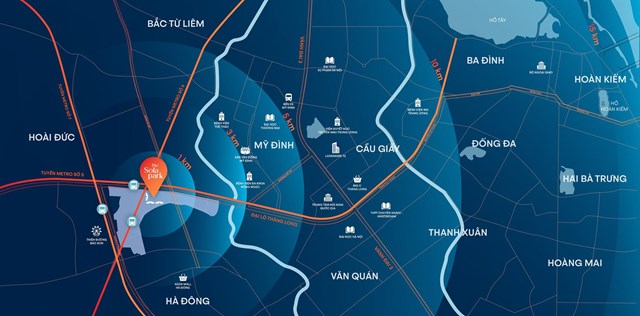 Vị tr&iacute; cửa ng&otilde; gi&uacute;p The Sola Park thuận tiện kết nối với c&aacute;c tiện &iacute;ch nổi bật của khu vực