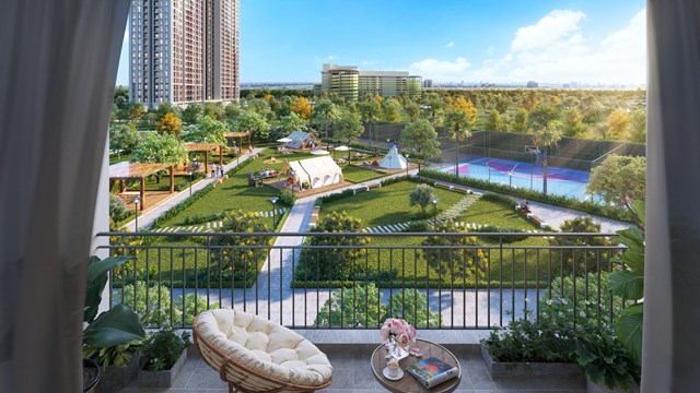 Căn hộ studio hay căn hộ 1PN + 1 c&oacute; diện t&iacute;ch khi&ecirc;m tốn vẫn được d&agrave;nh quỹ đất khoảng 3 &ndash; 4 m2 cho khu vực ban c&ocirc;ng. &nbsp;