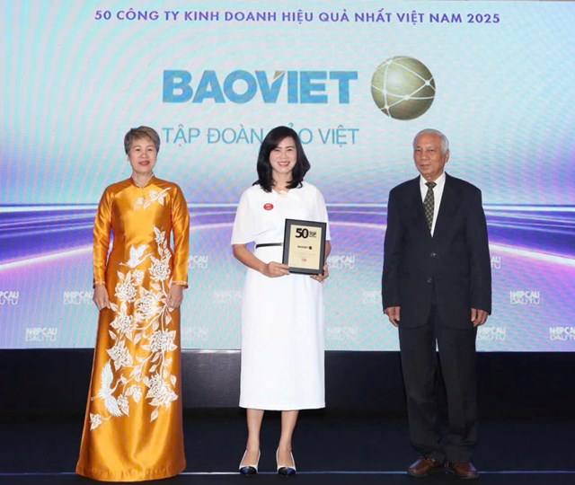 Bảo Việt (BVH): Top 50 C&#244;ng ty kinh doanh hiệu quả nhất Việt Nam 2025 - Ảnh 2