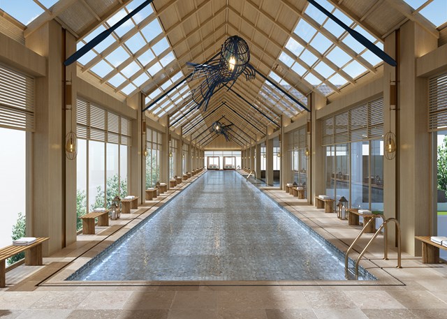 Bể bơi m&aacute;i k&iacute;nh ti&ecirc;u chuẩn quốc tế tại Sun Centro Town. Ảnh: Sun Property. &nbsp;