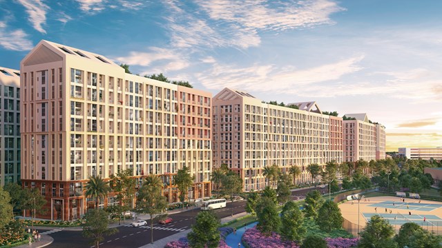 Park Residence được bao quanh bởi 4 đại công viên chủ đề. (Ảnh phối cảnh: Sun Property)  