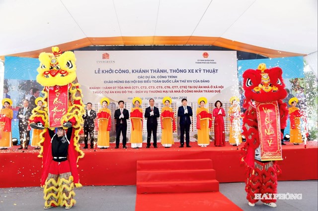 Khánh thành 7 tòa nhà ở xã hội Evergreen Tràng Duệ - Ảnh 1