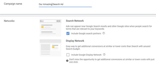 Mua một quảng c&aacute;o t&igrave;m kiếm tr&ecirc;n Google Ads
