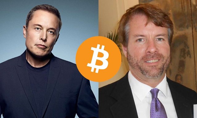 Tỷ ph&uacute; Elon Musk (tr&aacute;i) v&agrave; chuy&ecirc;n gia tiền ảo&nbsp;Michael Saylor (phải) đ&atilde; c&oacute; cuộc tr&ograve; truyện tr&ecirc;n Twitter về Bitcoin