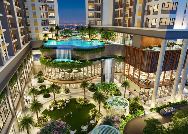 9X An Sương được thiết kế hiện đại v&agrave; đa dạng tiện &iacute;ch hướng đến cư d&acirc;n trẻ năng động. Phối cảnh: Hưng Thịnh Land.