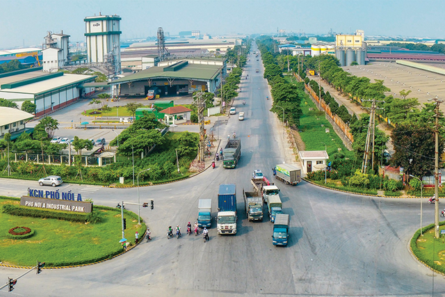Một g&oacute;c khu c&ocirc;ng nghiệp Phố Nối A do một c&ocirc;ng ty trực thuộc Tập đo&agrave;n H&ograve;a Ph&aacute;t đầu tư. Ảnh minh họa: Trang web c&ocirc;ng ty