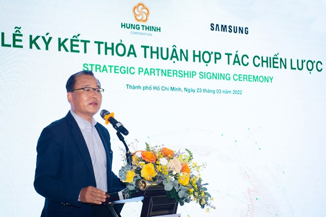 &Ocirc;ng Kevin Lee &ndash; Tổng gi&aacute;m đốc Samsung Vina nhấn mạnh: C&aacute;c kh&aacute;ch h&agrave;ng của Hưng Thịnh sẽ c&oacute; cơ hội trải nghiệm c&aacute;c sản phẩm chất lượng cao của Samsung.