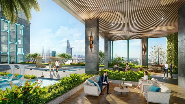 Phối ảnh dự &aacute;n Tổ hợp căn hộ thương mại The Grand Manhattan