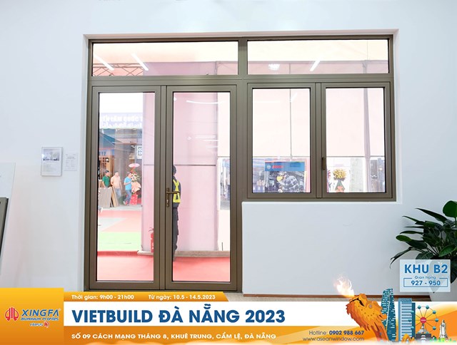 Cửa đi v&agrave; cửa sổ 2 c&aacute;nh mở quay hệ A65 Xingfa hệ Class A