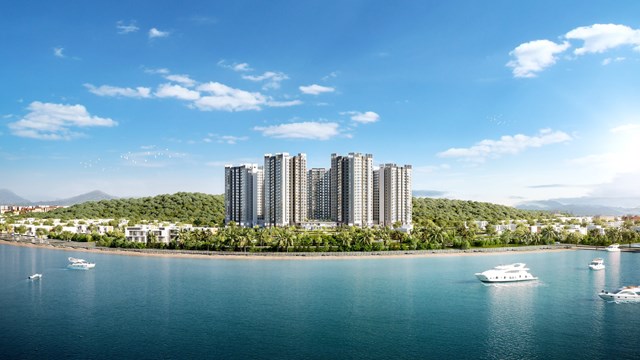 New Galaxy Nha Trang l&agrave; dự &aacute;n căn hộ cao cấp sở hữu vị thế đẹp tại ph&iacute;a Nam vịnh ngọc. (Ảnh phối cảnh dự &aacute;n: Hưng Thịnh Land)