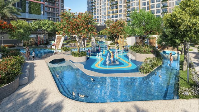S&acirc;n chơi nước d&agrave;nh cho trẻ em tại LUMI&Egrave;RE Boulevard (Vinhomes Grand Park)