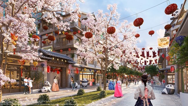 Phố đi bộ H&agrave;n Quốc độc đ&aacute;o tại K-Town, l&agrave; sự giao thoa giữa văn ho&aacute; truyền thống v&agrave; hiện đại tại xứ sở Kim Chi