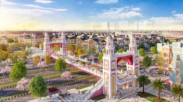 C&acirc;y cầu Đ&ocirc;ng T&acirc;y khổng lồ nối 2 bờ văn h&oacute;a Đ&ocirc;ng - T&acirc;y (H&agrave;n - &Yacute;), nối Quận 2 - 3 Ocean City, ph&iacute;a dưới 2 l&agrave;n xe chạy đường v&agrave;nh đai 3.5 th&ecirc;nh thang, đ&aacute;p ứng mọi nhu cầu giải tr&iacute;, kh&aacute;m ph&aacute; trong tầm tay.