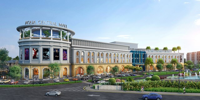 C&ugrave;ng với c&aacute;c phố mua sắm, Aqua Central Mall quy m&ocirc; 1,4ha do Nova Retail vận h&agrave;nh sẽ mang đến cho cư d&acirc;n v&agrave; du kh&aacute;ch những trải nghiệm mua sắm thời thượng