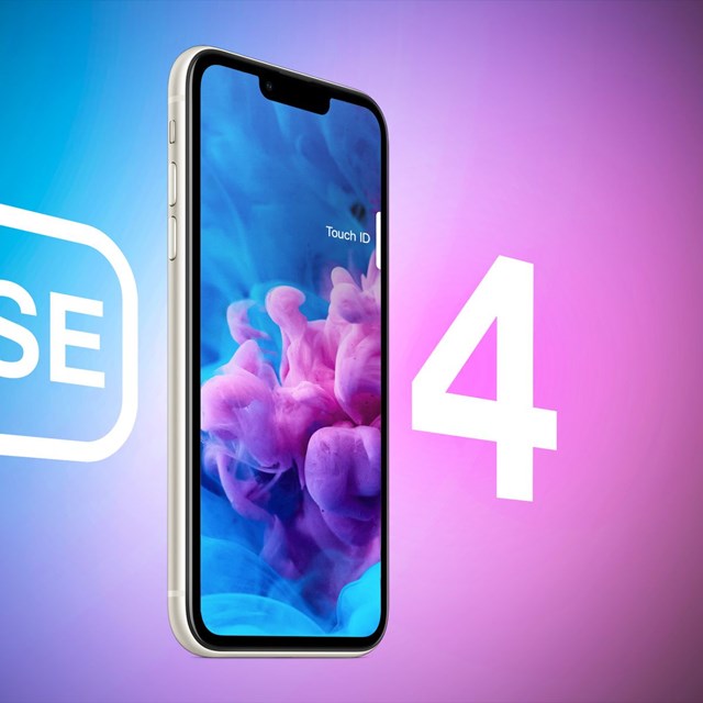 Ảnh m&ocirc; phỏng diện mạo mới của iPhone SE thế hệ 4 với thiết kế của d&ograve;ng iPhone mới hơn.