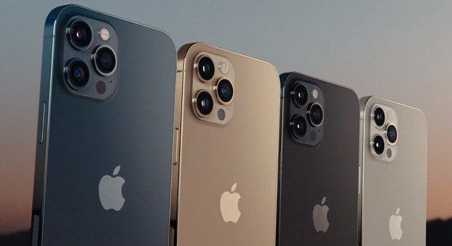 C&aacute;c lựa chọn m&agrave;u sắc tr&ecirc;n iPhone 12 Pro v&agrave; Pro Max. Ảnh: Apple.