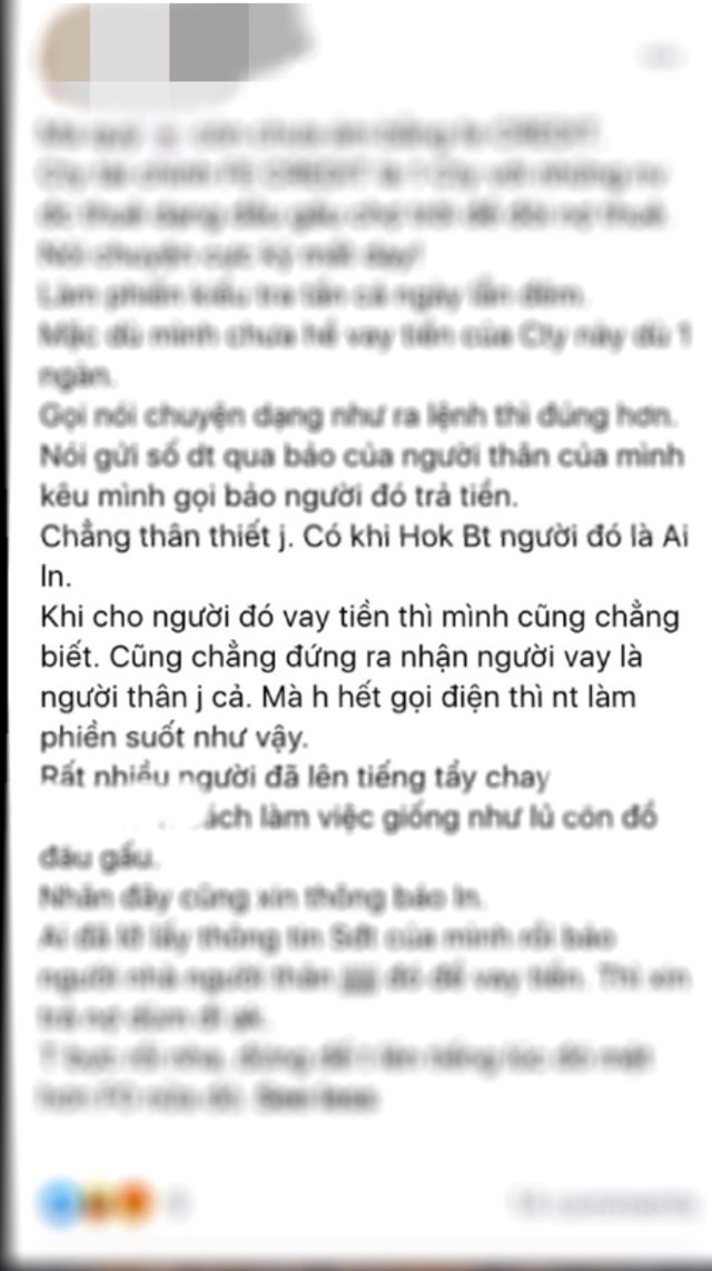 C&aacute;c đối tượng "mượn danh&rdquo; c&ocirc;ng ty t&agrave;i ch&iacute;nh để đ&ograve;i nợ g&acirc;y bức x&uacute;c cho kh&aacute;ch h&agrave;ng