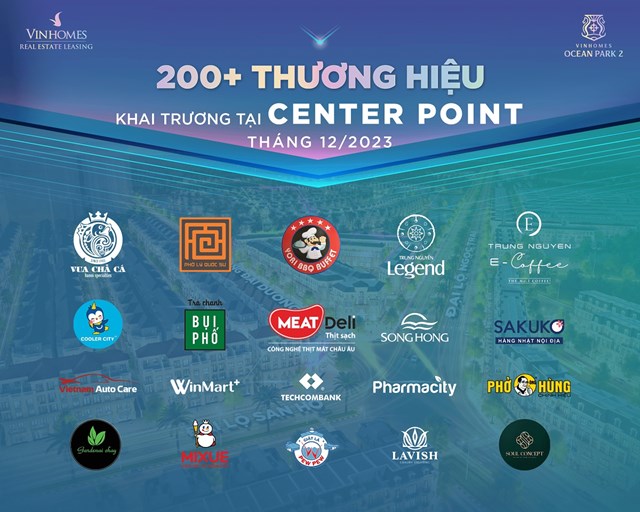 Tổ hợp Center Point thu h&uacute;t hơn 200 thương hiệu tạo th&agrave;nh điểm đến mua sắm - giải tr&iacute; sầm uất ngay giữa khu d&acirc;n cư