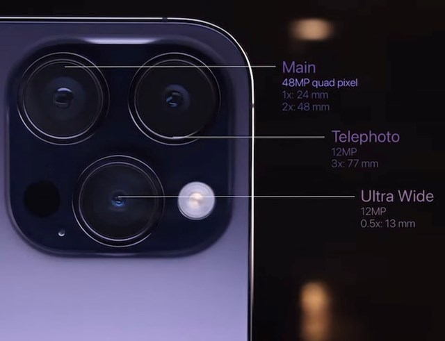 Camera tr&ecirc;n iPhone 14 Pro cũng iPhone 14 Pro Max được khen ngợi v&igrave; khả năng chụp ảnh tốt hơn rất nhiều phi&ecirc;n bản trước đ&oacute;.